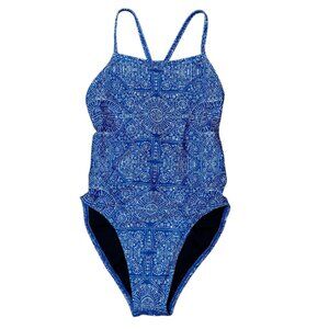 JOLYN | One-Piece Adjustable Tie-Back Swimsuit Dayno 2 Blue And White 28